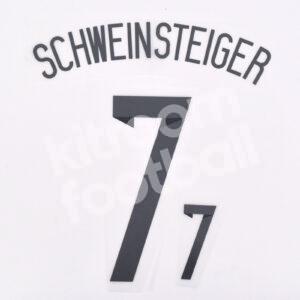 World Cup Brazil 2014 Germany Home Name Number Set #7 SCHWEINSTEIGER Repro V2 - Image 1