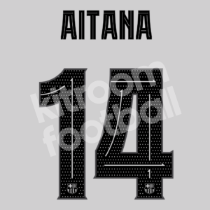 2022-23 Barcelona Womens Third Name Number Set #14 AITANA Repro