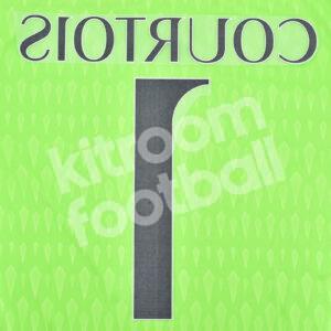 Original Player Issue 2023-24 Real Madrid Goalkeeper Name Number Set #1 COURTOIS White Champions - Image 3