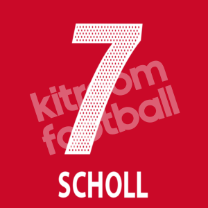 2003-05 Bayern Munich Home Name Number Set #7 SCHOLL White Repro