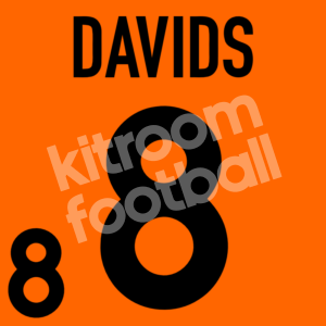 2000 UEFA Euro Holland Netherlands Name Set Number #8 DAVIDS Repro