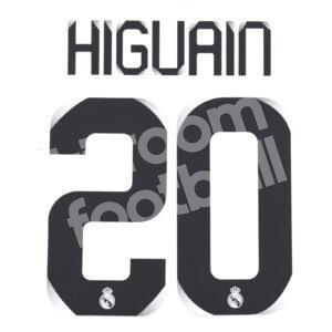 2008-09 Real Madrid Home Name Number Set #20 HIGUAIN Repro