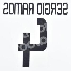 2008-09 Real Madrid Home Name Number Set #4 SERGIO RAMOS Repro v2 - Image 3