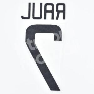 2008-09 Real Madrid Home Name Number Set #7 RAUL Repro v2 - Image 3