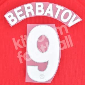 2008-11 Manchester United Home Name Number Set #9 BERBATOV UCL Repro