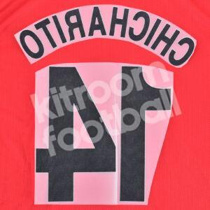 2008-11 Manchester United Home Name Number Set #14 CHICHARITO UCL Repro - Image 3