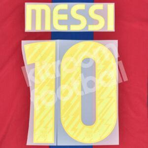 2010-11 Barcelona Home Name Number Set #10 MESSI Repro v4