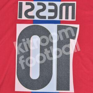 2010-11 Barcelona Home Name Number Set #10 MESSI Repro v4 - Image 3