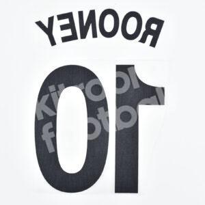 2010-11 Manchester United Away Name Number Set #10 ROONEY UCL Repro - Image 3
