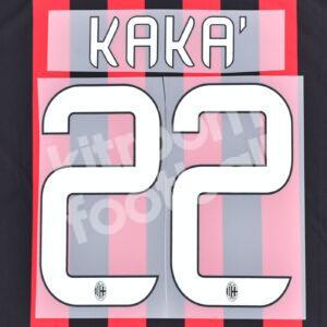 2013-14 AC Milan Home Name Number Set #22 KAKA Repro