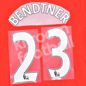 2013-14 Arsenal Home Name Number Set #23 BENDTNER Premier League Repro