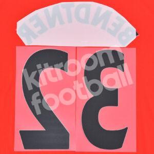 2013-14 Arsenal Home Name Number Set #23 BENDTNER Premier League Repro - Image 3