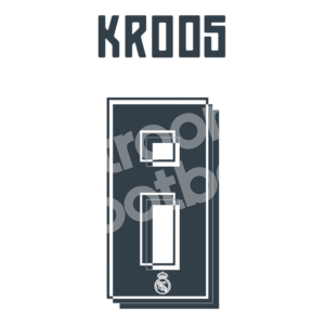 2015-16 Real Madrid Home Name Number Set #8 KROOS Repro
