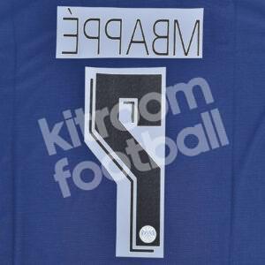 2019-20 PSG Paris Home Name Number Set #7 MBAPPE UCL Repro - Image 3