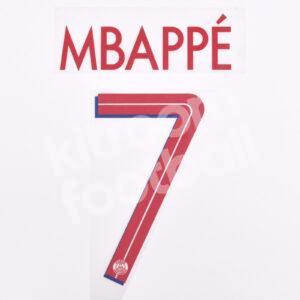 2020-21 PSG Paris Away Name Number Set # 7 MBAPPE UCL Repro V1 - Image 1