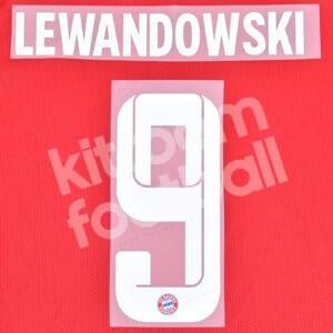 2021-22 Bayern Munich Home Name Number Set #9 LEWANDOWSKI Repro