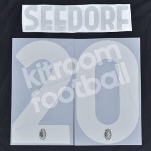 2023-24 AC Milan 4th Kit Name Number Set #20 SEEDORF Repro