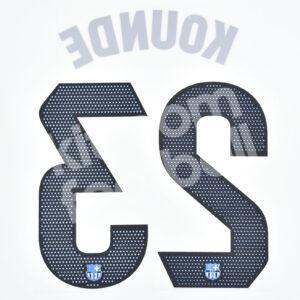 2023-24 Fc Barcelona Away Name Number Set #23 KOUNDE La Liga Repro - Image 3