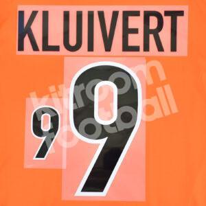 FIFA World Cup 1998 Netherlands Home Name Number Set #9 KLUIVERT Repro