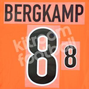 FIFA World Cup 1998 Netherlands Home Name Number Set #8 BERGKAMP Repro
