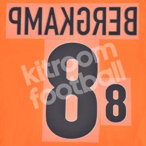 FIFA World Cup 1998 Netherlands Home Name Number Set #8 BERGKAMP Repro - Image 3