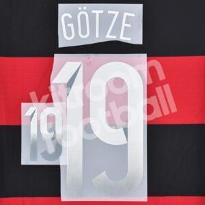 FIFA World Cup 2014 Germany Away Name Number Set #19 GÖTZE Repro