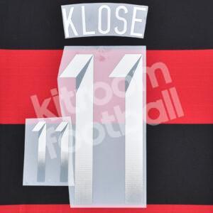 FIFA World Cup 2014 Germany Away Name Number Set #11 KLOSE Repro - Image 1