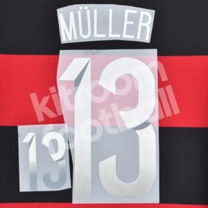 FIFA World Cup 2014 Germany Away Name Number Set #13 MÜLLER Repro