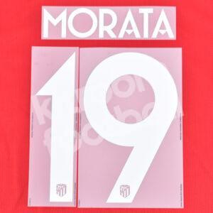 Original Player Issue 2022-24 Atletico Madrid Home Name Number Set #19 MORATA