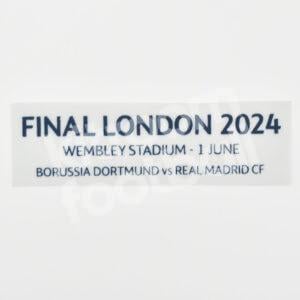Original Player Issue Real Madrid Final Wembley Champions League 2024 Patch MDT Match Details