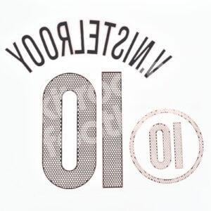UEFA Euro 2004 Holland Netherlands Away Name Set Number #10 Van NISTELROOY Repro - Image 3