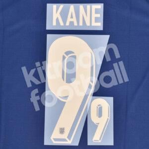 UEFA Euro 2024 England Away Name Number Set #9 KANE Repro