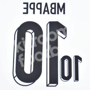 UEFA Euro 2024 France Away Name Number Set #10 MBAPPE Repro - Image 3