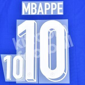 UEFA Euro 2024 France Home Name Number Set #10 MBAPPE Repro