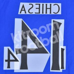 2023 Italy Home Name Number Set #14 CHIESA Repro - Image 3