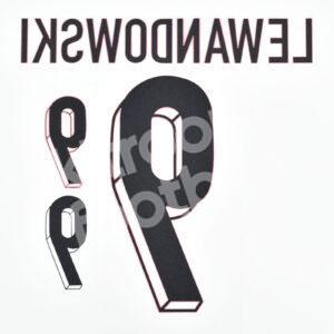 UEFA Euro 2024 Poland Home Name Number Set #9 LEWANDOWSKI Repro - Image 3