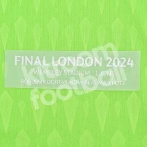 Original Player Issue Real Madrid Final Wembley Champions League 2024 Patch MDT Match Details GK