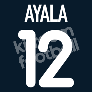 2000-01 Valencia CF Away Name Number Set #12 AYALA Repro
