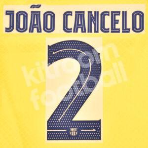 2023-24 Fc Barcelona Senyera Name Number Set #2 JOAO CANCELO UCL Repro