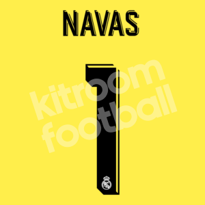 2017-18 Real Madrid Black Name Number Set #1 NAVAS UCL Repro