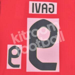 UEFA Euro 2024 Spain Home Name Number Set #9 GAVI Repro - Image 3