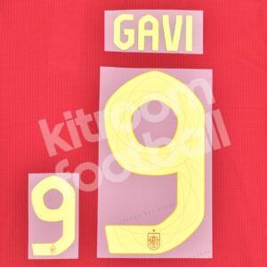 UEFA Euro 2024 Spain Home Name Number Set #9 GAVI Repro