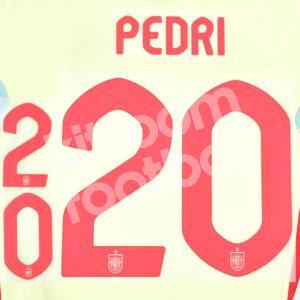 UEFA Euro 2024 Spain Away Name Number Set #20 PEDRI Repro