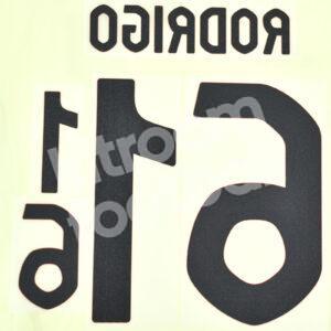 UEFA Euro 2024 Spain Away Name Number Set #16 RODRIGO Repro - Image 3