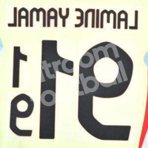 UEFA Euro 2024 Spain Away Name Number Set #19 LAMINE YAMAL Repro - Image 3