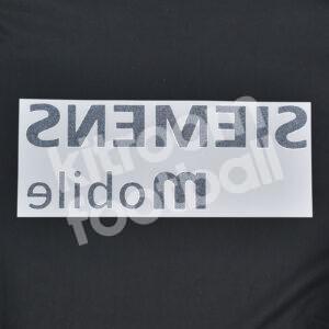 2002-05 Real Madrid Siemens Mobile Sponsor Patch White Repro v2 - Image 3