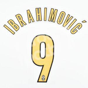 2004-06 Juventus Home Name Number Set #9 IBRAHIMOVIC Repro