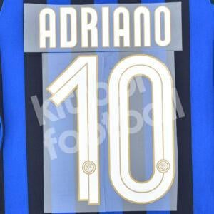 2008-09 Inter Milan Home Name Number Set #10 ADRIANO Repro