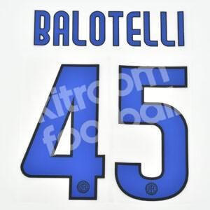 2009-10 Inter Milan Away Name Number Set #45 BALOTELLI Repro