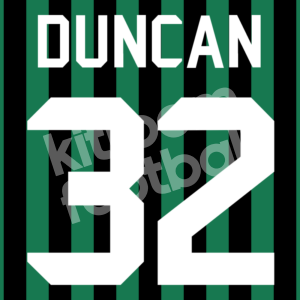 2018-19 SASSUOLO Home Name Set Number #32 DUNCAN Repro